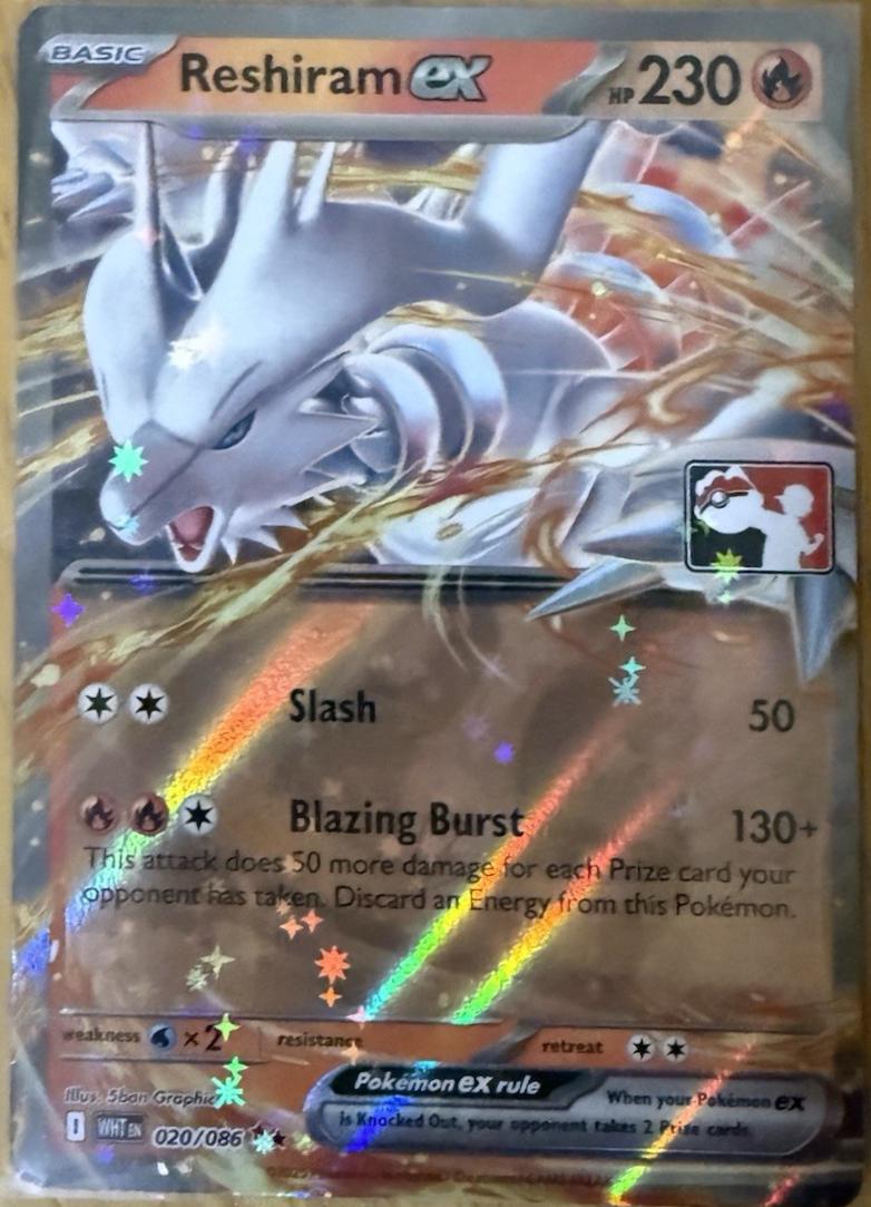 White Flare Reshiram Ex [Prize-Pack] Pokémon card